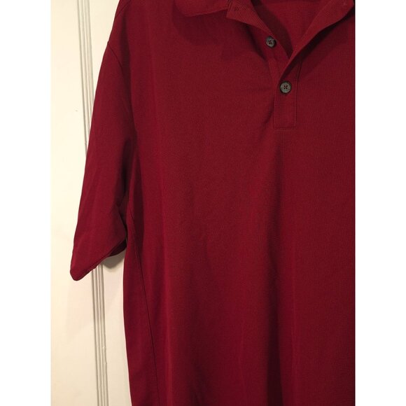 Nike Dri-Fit Red Polo Shirt Men's Large Golf Athletic Casual Top - Picture 4 of 7